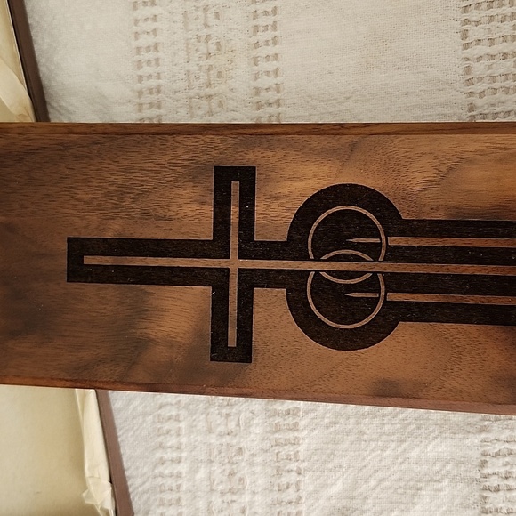 Vintage Christian Carved Wood Plaque  Marriage Cross Unity Wedding 12 x 4 - Picture 3 of 6